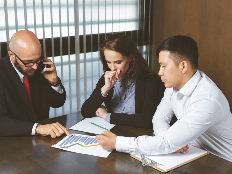 Business people in modern office